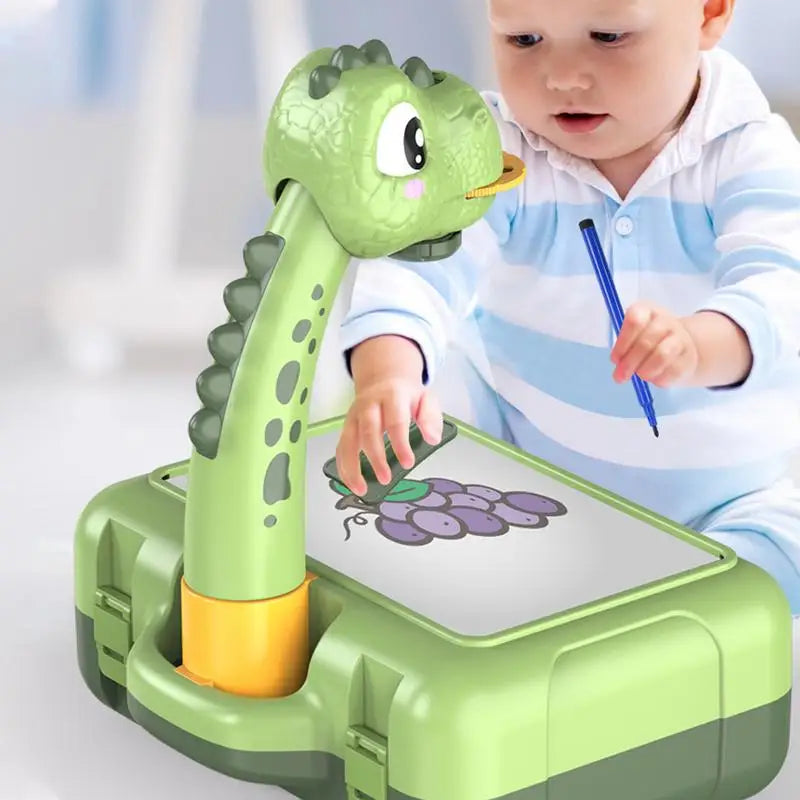 Drawing Tablet Education Multifunctional Projection Painting Table Giraffe Storage Light Music Writing Pad Girl Children'S Toys